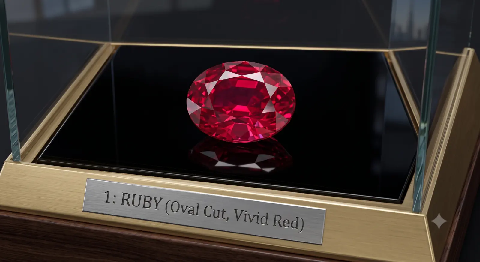Ruby · Oval cut · polished gemstone reference