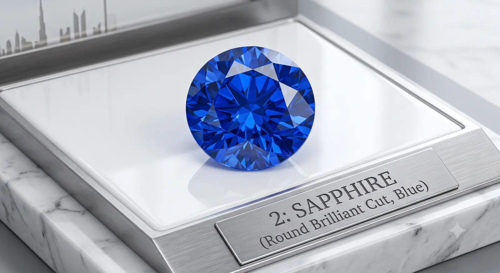 Sapphire · Round brilliant · polished gemstone reference