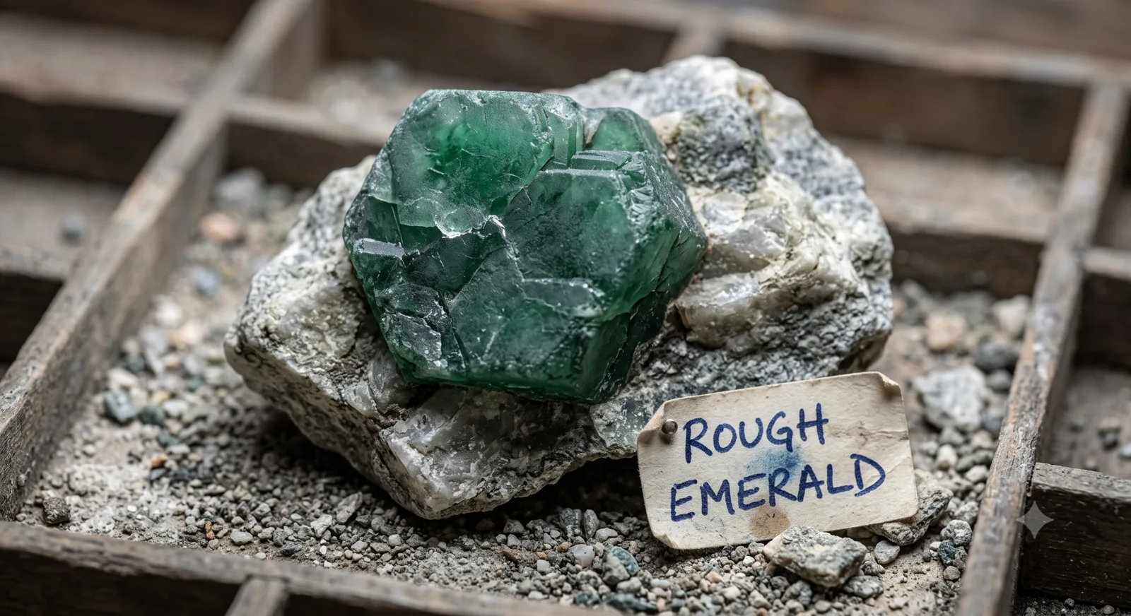 Emerald rough material reference