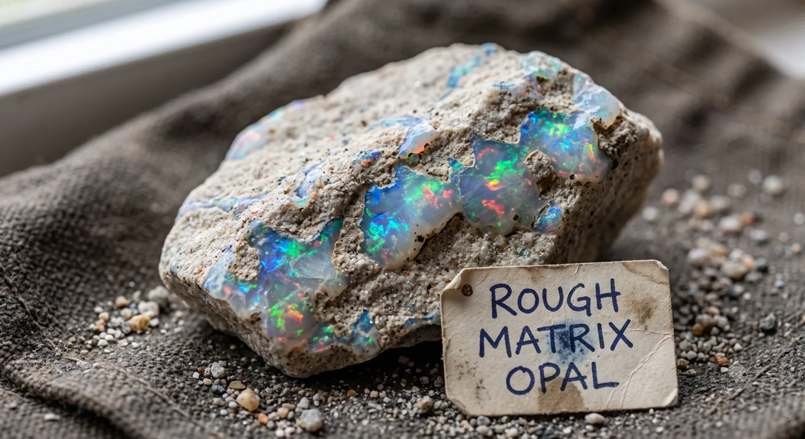 Opal, illustrative rough gemstone material